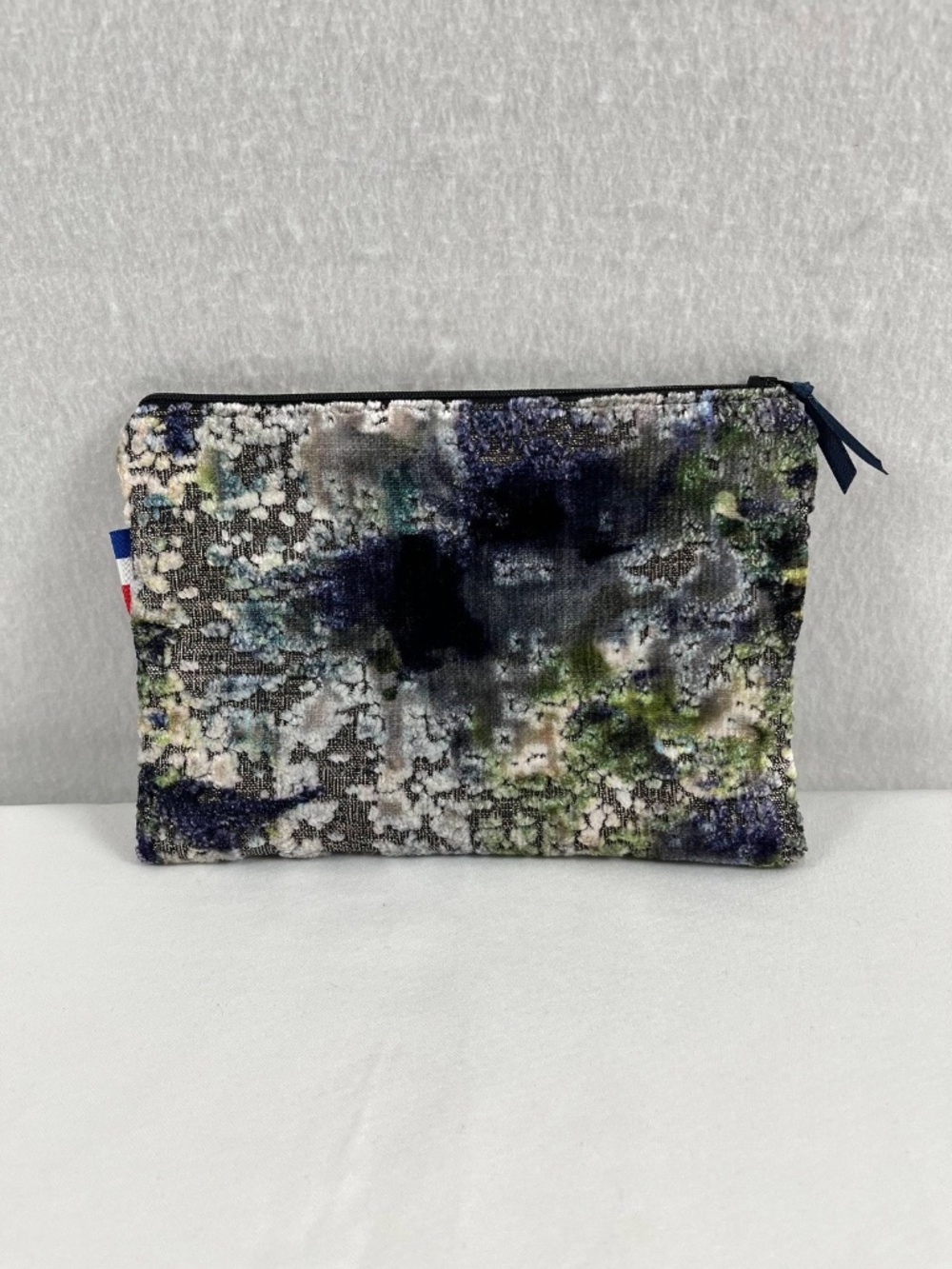 Ma Petite Pochette Handmade Upcycled Velvet Travel Pouch Abstract Make-up Luxury